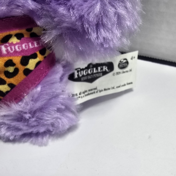 Fuzzy Purple Monster Plush with Pink Accents Fuggler - Picture 4 of 10